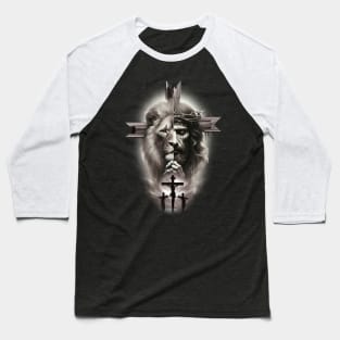 Lion and Jesus Baseball T-Shirt